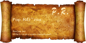 Pop Rózsa névjegykártya