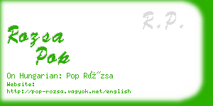 rozsa pop business card